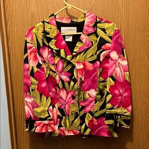 Sag Harbor Floral Jacket - Pink and Green